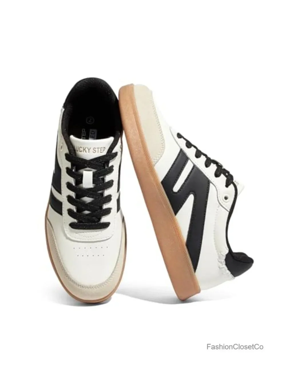 Vintage Women Retro Gum Sole Fashion Sneakers Genuine Leather Classic Tennis
